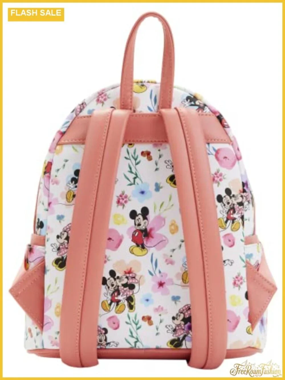 Loungefly Disney Floral Mini Backpack Faux Leather with Gold Hardware